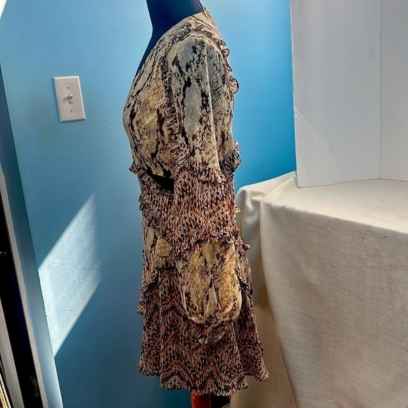 BARDOT Splice Leopard Dress In Snke Print - Picture 9 of 12